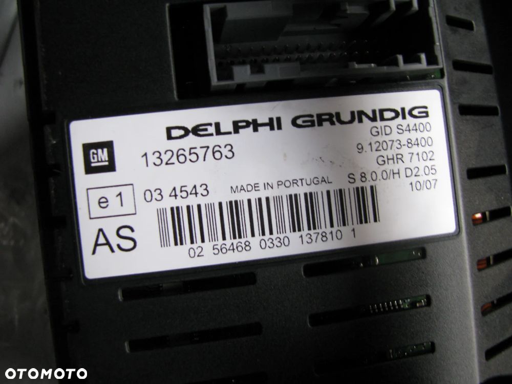Opel CORSA D RADIO RADIOODTWARZACZ WYŚWIETLACZ KOMPLET 13265763 13257038 - 4