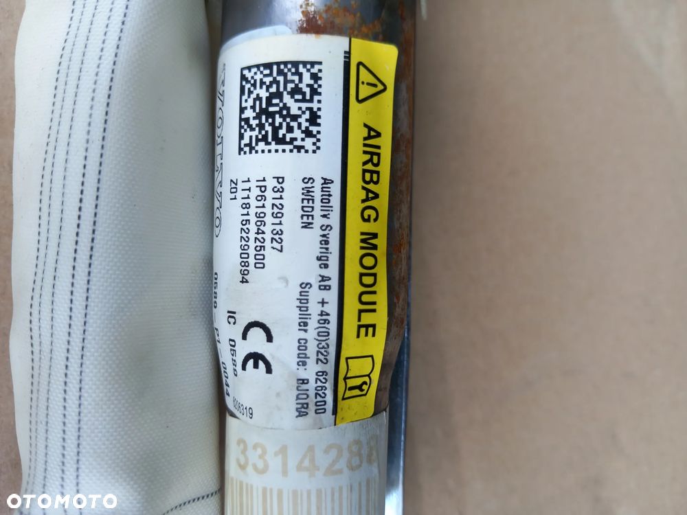 kurtyna airbag prawa VOLVO V40 II 31291327 - 2