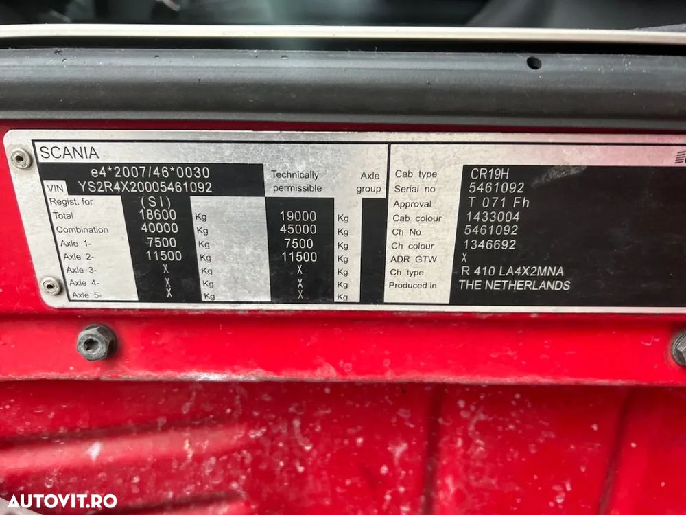 Scania R410, Streamline, Retarder, Factura externa - 24