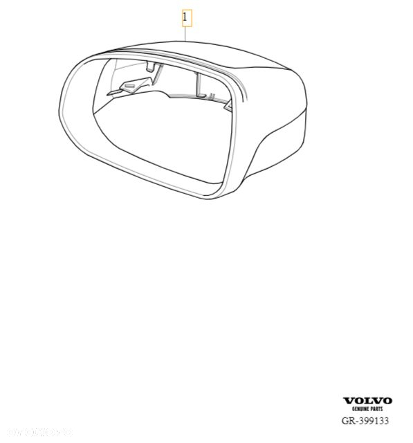 VOLVO XC90 II obudowa lusterka lewa czarny R-Design OE 40003782 - 6