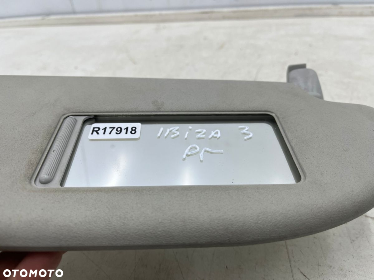 Daszek Seat Ibiza 3 III 6L Cordoba II 02-08r. prawy przeciwsłonecznik pasażera osłona słoneczna - 4
