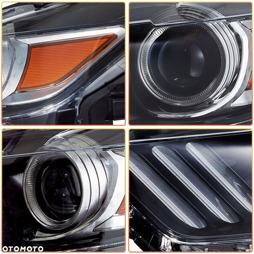 reflektor lampa kpl vland drl led neon tuning ford mustang vi 6 2015-2018 - 7