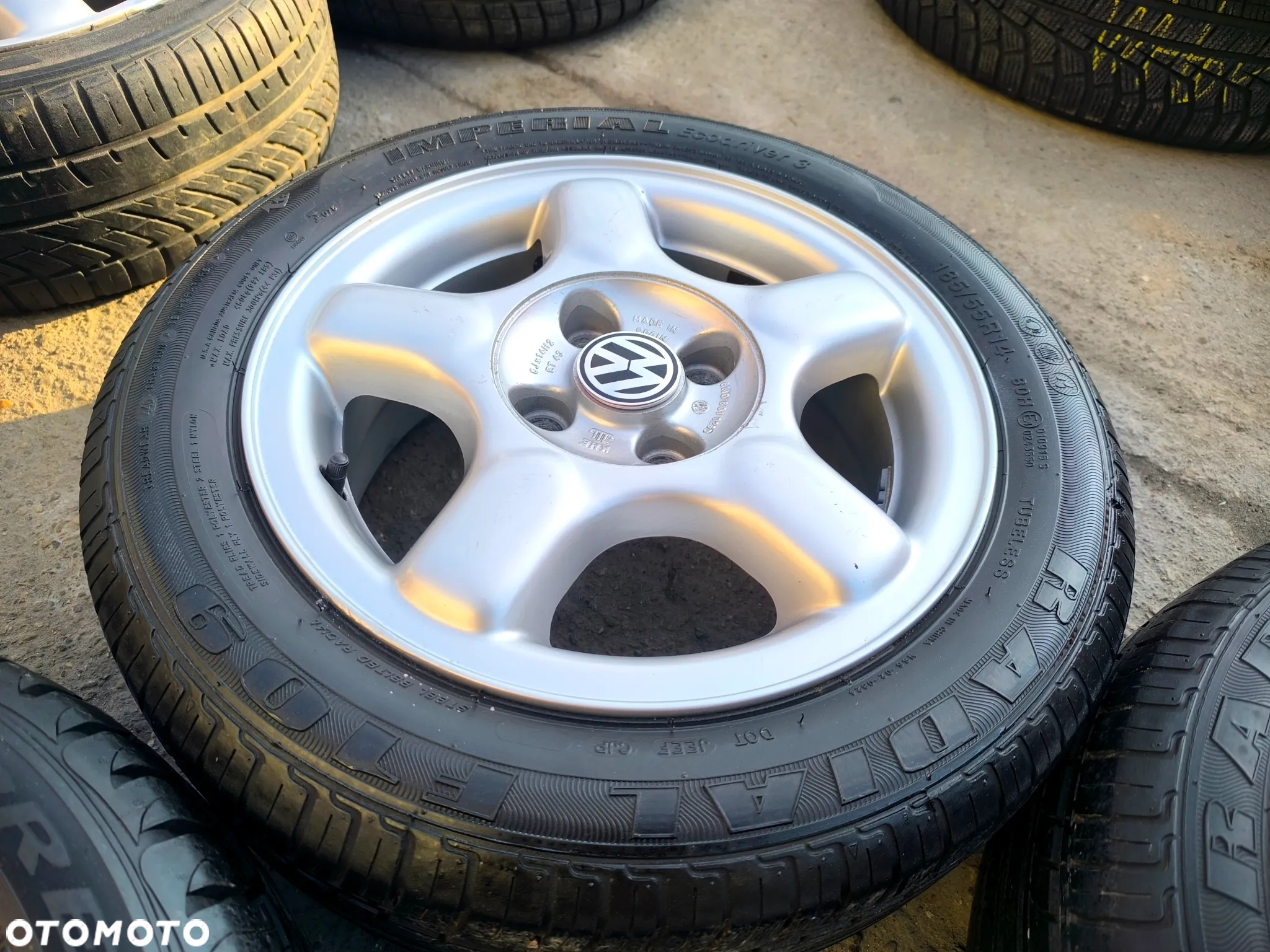 4x100 Felgi Aluminiowe Alufelgi 14 Koła Letnie Lato VW POLO LUPO UP! GOLF I II III 2 3 CADDY SCIROCCO CORRADO JETTA PASSAT B3 B4 SEAT AROSA MII IBIZA CORDOBA SKODA CITIGO FELICIA 7mm Legnica ALU-RAD 185/55 - 12