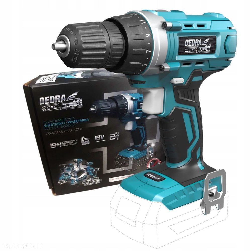 Wiertarko-wkrętarka uchwyt 10mm 18V dedra DED7040 - 4