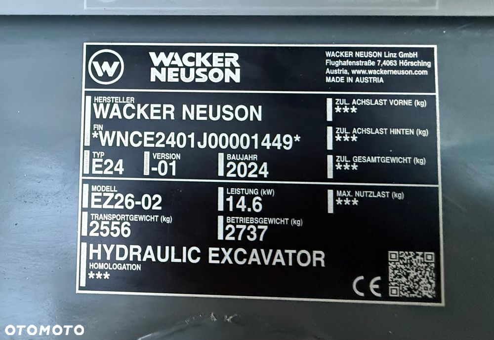 Wacker Neuson EZ 26 2024 617 MTH MINIKOPARKA EZ26 28 ez28 ez 28 et 24 et24 24 - 23