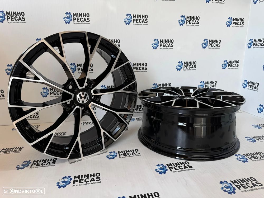 Jantes Look VW Golf 8 R em 19 (5x112) Preto e Polido - 6