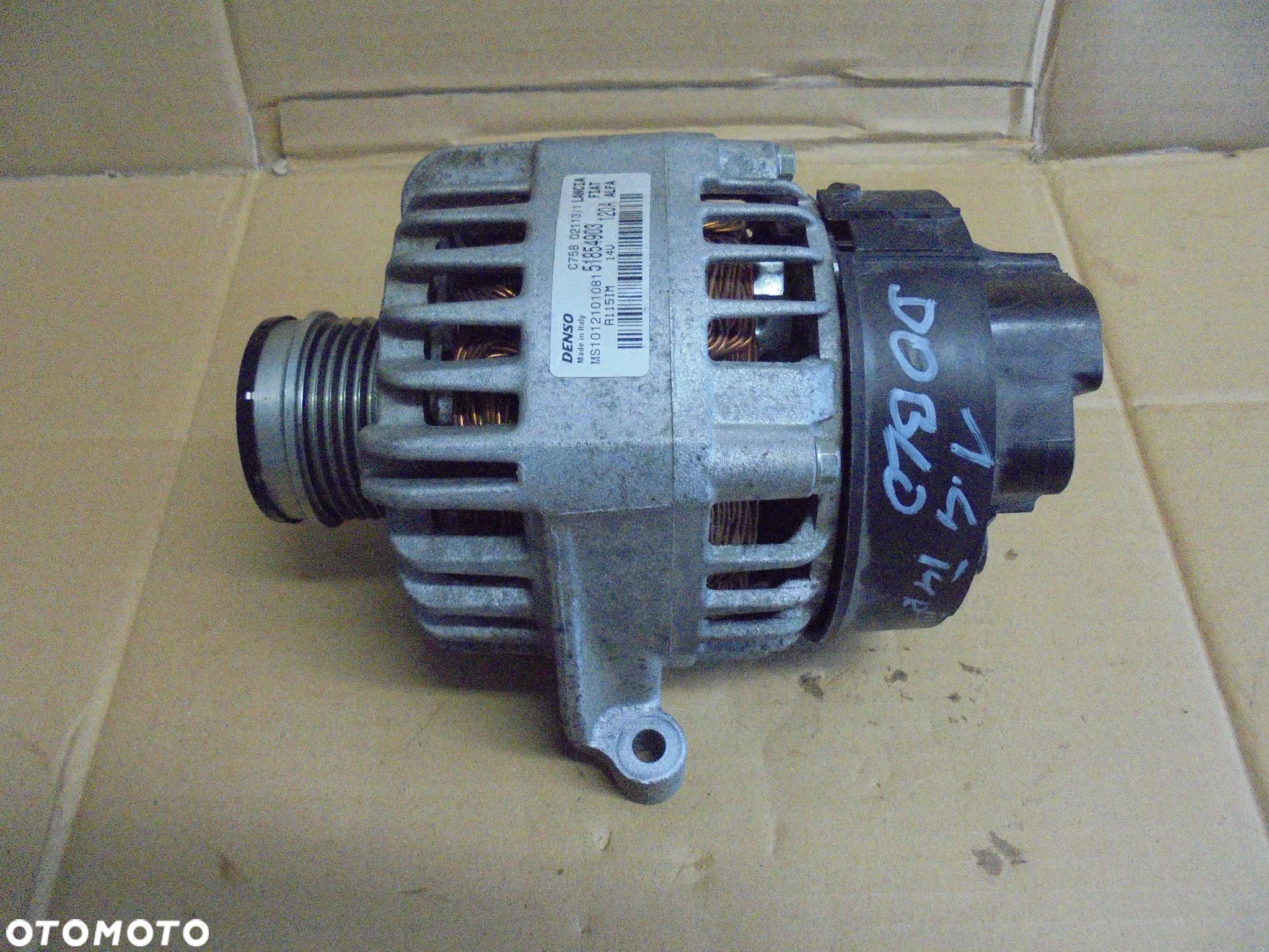 FIAT DOBLO ALTERNATOR 1.4 120 A DENSO 51854903 - 1