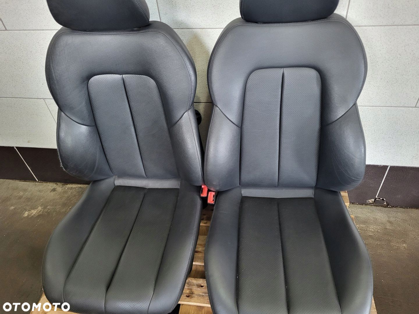 MERCEDES SLK R170 LIFT FOTEL FOTELE CZARNA SKÓRA UK - 12