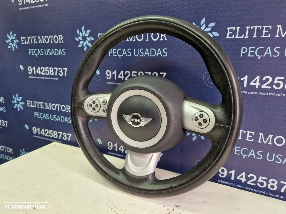 Volante pele usado MINI ONE COOPER R56 R55 R57 AIRBAG COMANDOS MULTIFUNÇÕES - 2