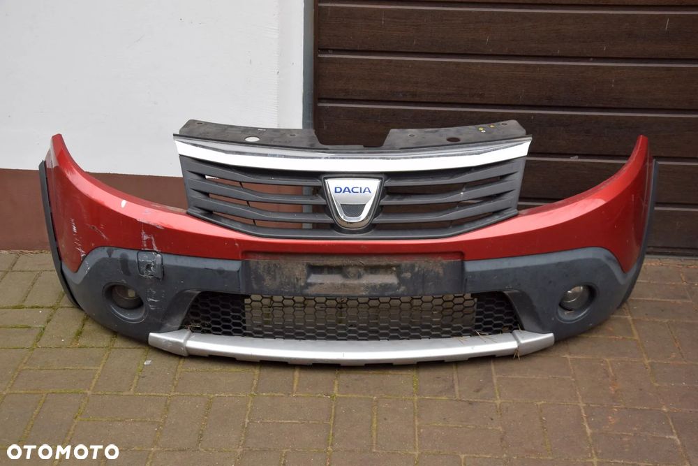 Dacia Sandero Stepway I 08-12 Zderzak przedni przód + grill TEB76 KOMPLETNY - 1
