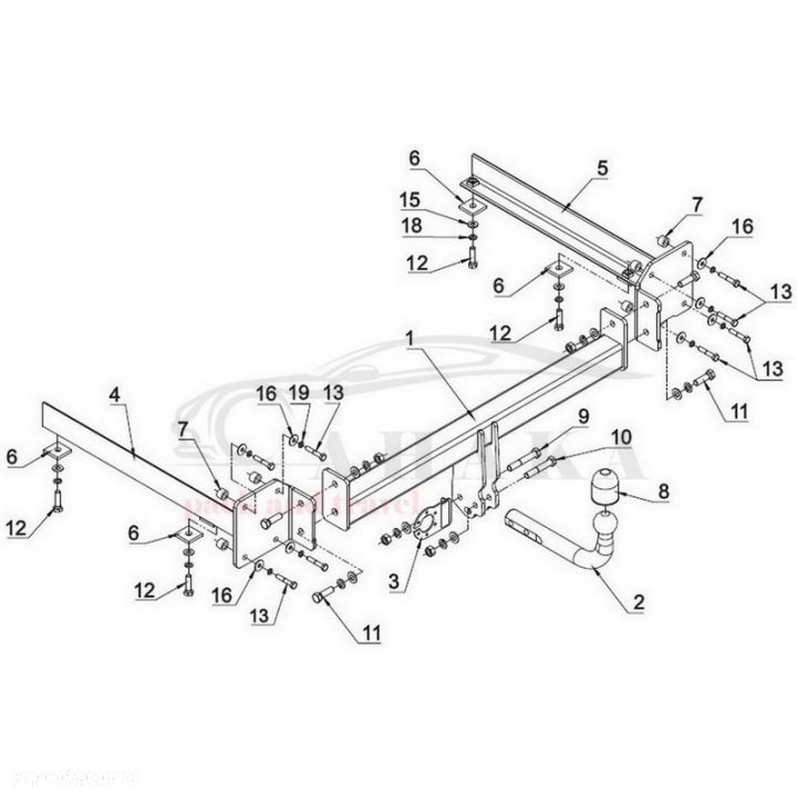Hak Holowniczy Odkręcany Do Audi A8 D3 Sedan 2002-2010 - 3