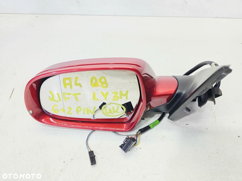 LUSTERKO ZEWNĘTRZNE LEWE AUDI A4 B8 LIFT LY3M 6+2 PIN UK - 2