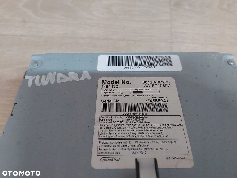 Toyota Tundra II radio oryginał 86120-0C290 - 4