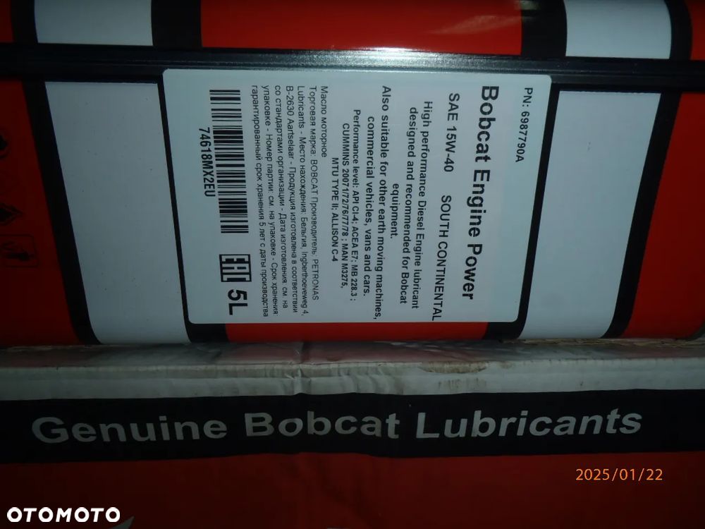 olej silnikowy oryginał bobcat cat kubota jcb traktor koparka 15w40 10w30 - 15