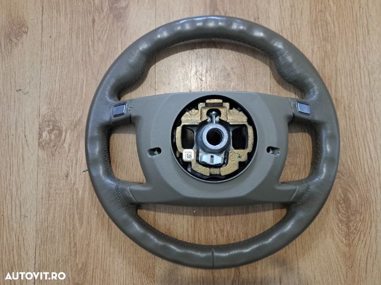 Volan multifunctional inteligent cu padele incalzire din piele bej Original BMW E65 E66 E67 32346761751 - 2