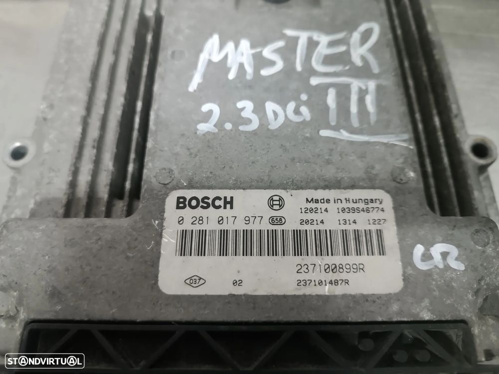 UNIDADE / CENTRALINA DO MOTOR RENAULT MASTER III / OPEL MOVANO B 2.3DCI 0281017977 237100899R 237101487R - 3