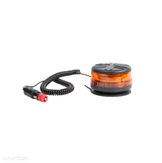 Girofar auto Automax 12V/ 24V, orange cu bec LED, fixare magnetica, 45 Led-uri - 1