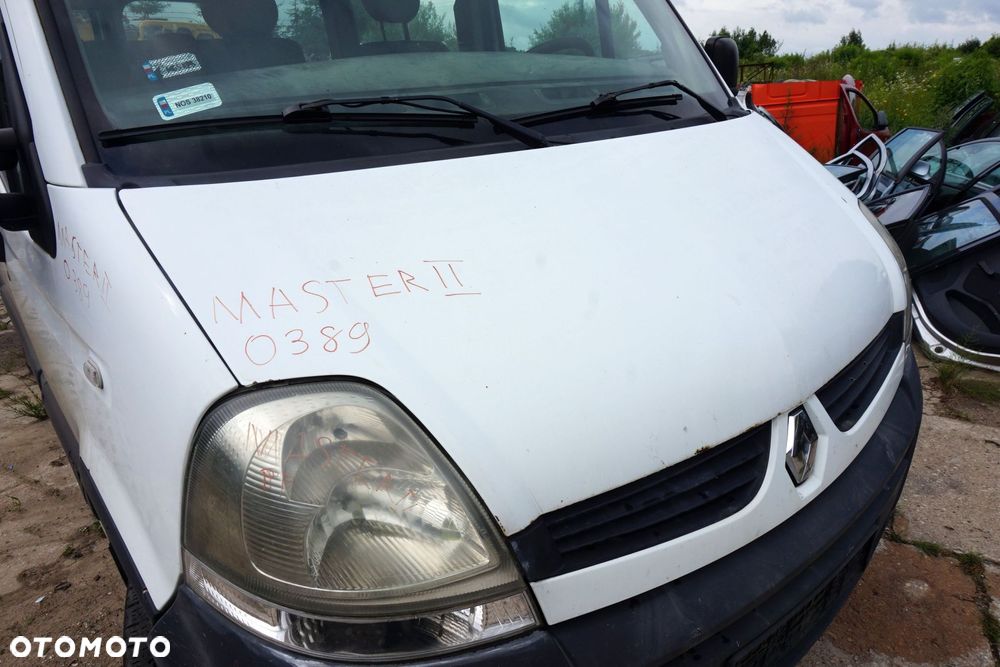 MASKA ZDERZAK BŁOTNIKI LAMPY MASTER II LIFT O389  RENAULT 2003-2010 BIAŁY PRZÓD KOMPLETNY - 4