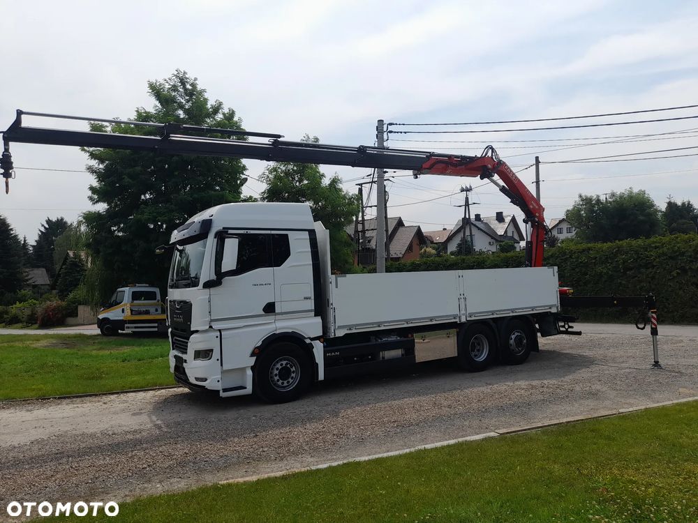 MAN TGX 26.470 6x2-4  OŚ PODWIESZANA - SKRĘTNA, HDS Dzwig Żuraw Fassi F235 + 5/6 funkcja chwytak/rotator + RADIO!!! Skrzynia 660x250cm - 3
