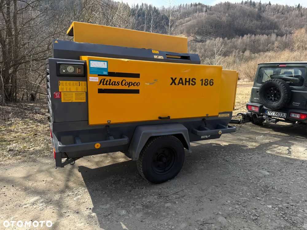 Atlas Copco XAHS 186 Kompresor Śrubowy Sprężarka potężna mocna 11m3. 12 bar regulowanych. Bogata wersja z chłodnicą cyklonową! z Norweskiej Upadłości! Niski Przebieg 1900mtg. 2014rok silnik DEUTZ.150 KM. serwisowany w DEKRA. OKAZJA - 9