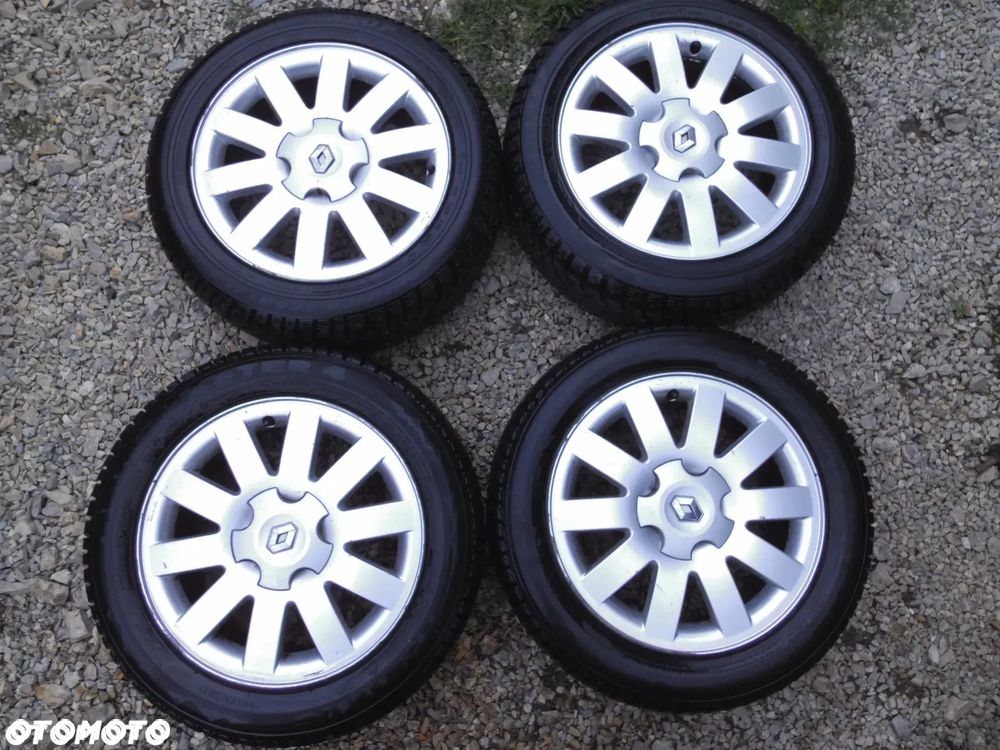 RENAULT 4X KOŁA ALUFELGI R16 6.5J ET50 5x108 ORYGINALNE FELGI ALUMINIOWE + OPONY ZIMOWE 55/205/R16 7MM KOMPLET KÓŁ ESPACE IV - 2