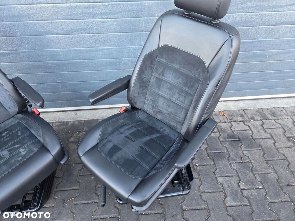 VW T6 CALIFORNIA MULTIVAN HIGHLINE fotel obrotowy przód skóra alcantara - 5