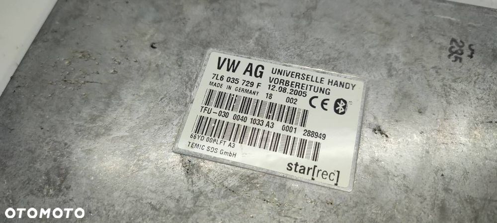 MODUŁ STEROWNIK BLUETOOTH VW TOUAREG 7L 7L6035729F - 2