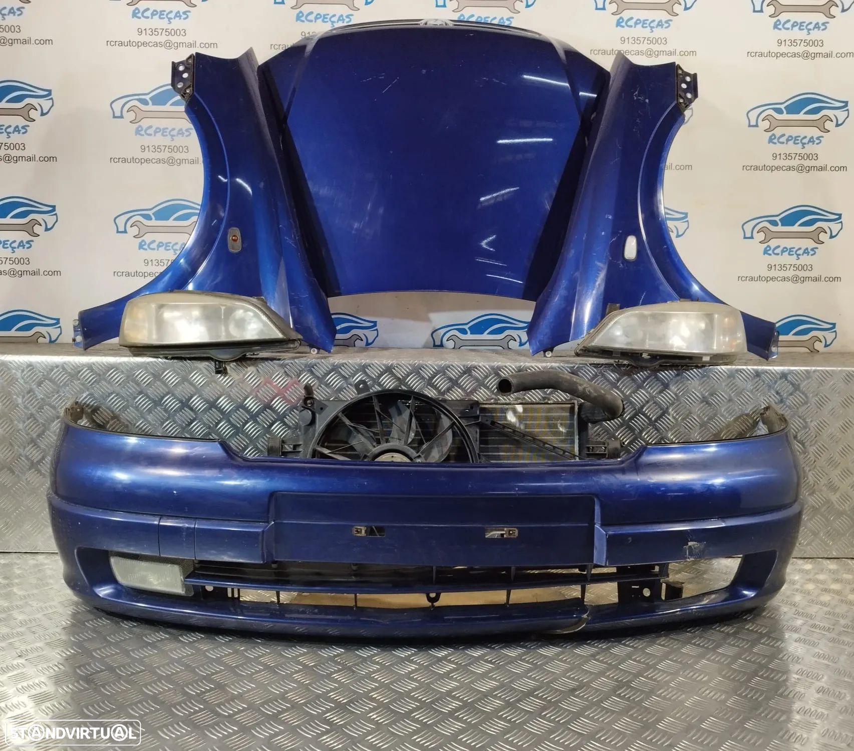 FRENTE COMPLETA OPEL ASTRA G T98 CAPOT PARACHOQUES GUARDA-LAMAS OTICAS FRENTE FIBRA RADIADOR VENTILADOR REFORÇO - 1