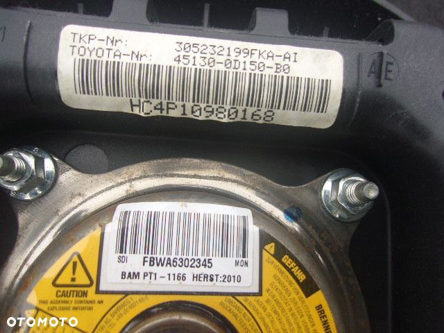 Deska Airbag Pasy Toyota Yaris II Lift 2010r - 9