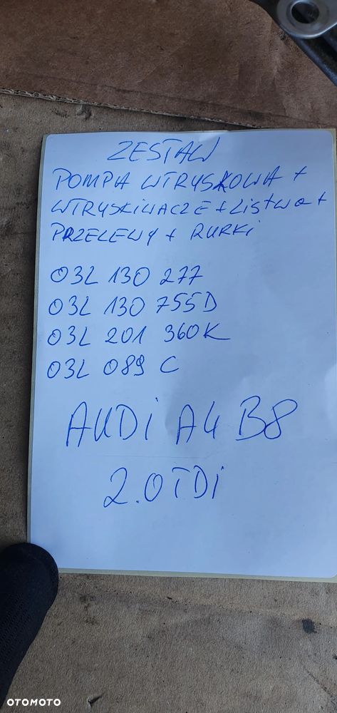 Wtryskiwacze układ wtryskowy pompa wtryski Audi A4 B8 2.0 TDI 03L130277 03L130755D - 16
