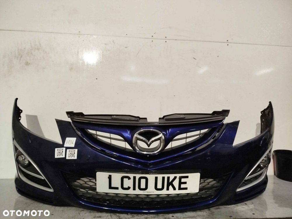 + ZDERZAK PRZÓD PRZEDNI DO MAZDA 6 GH II 2 LIFT FL GRANAT GRANATOWY PDC CZUJNIKI SPRYSKIWACZE LAMP XENON HALOGENY - 1