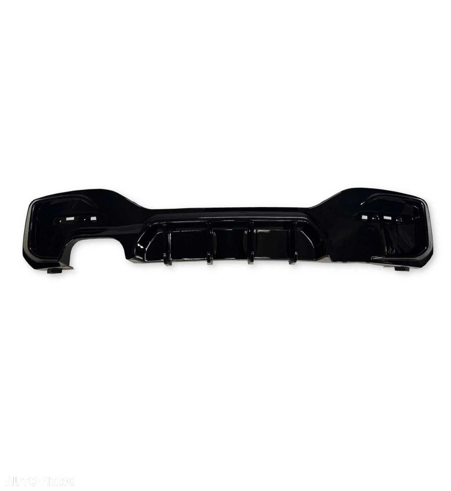 Difuzor Bara Spate M Prelungire Extensie BMW F20 F21 LCI Facelift, Evacuare Stanga, Negru Lucios - 3