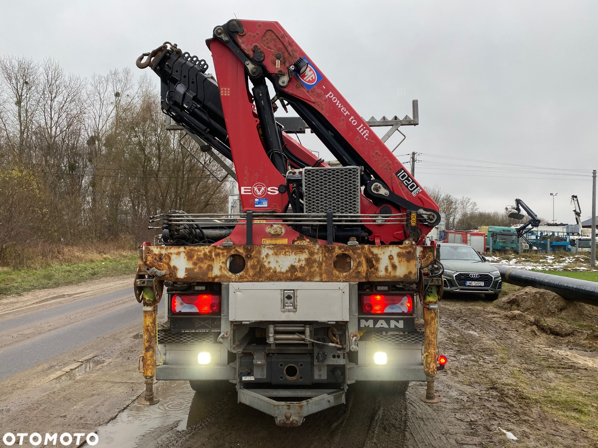 MAN TGM 15.290 4x4 Euro5 Energetyka HMF 1020 wciągarka podest osobowy - 20