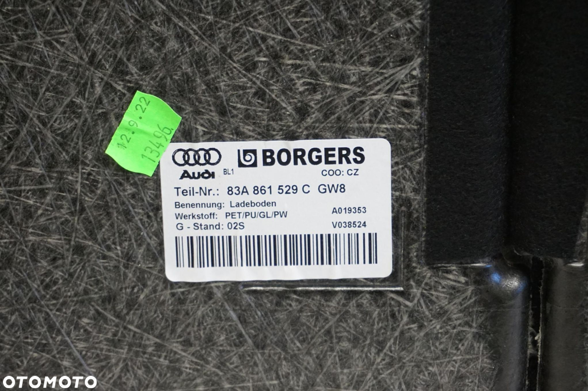 WYKŁADZINA BAGAŻNIKA PÓŁKA DOLNA AUDI Q3 II F3 83A 22R 83A861529C GW8 - 3
