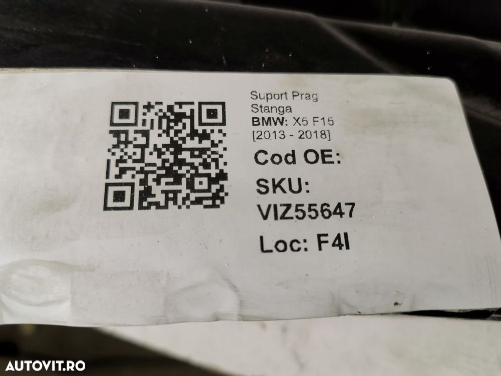 Suport Prag Stanga BMW X5 F15 2013 2014 2015 2016 2017 2018 Original I - 8