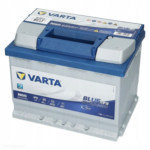 Akumulator Varta EFB N60 12V 60Ah 640A L2 StartStop P - 16,5 kg - 4