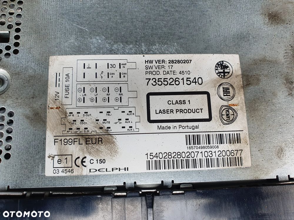 FIAT PUNTO EVO RADIO 7355261540 RADIO FABRYCZNE - 2