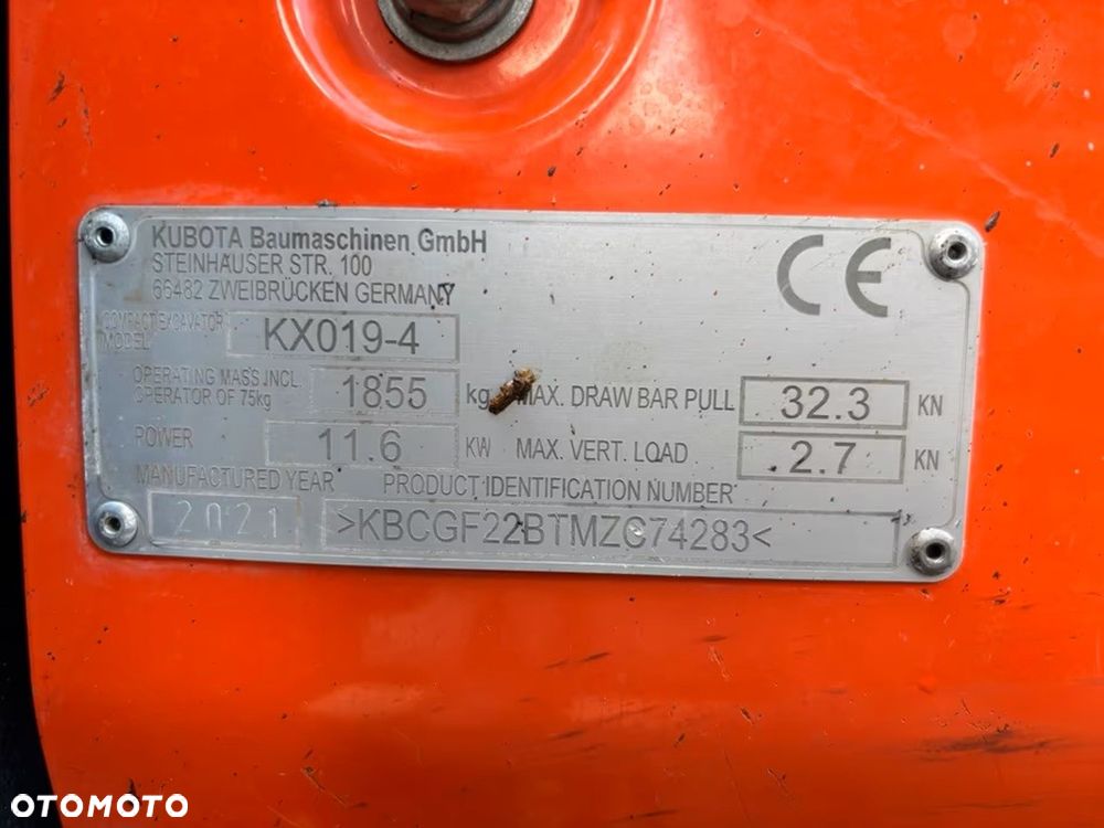 Kubota KX 019-4 – Minikoparka 1.9t - 16