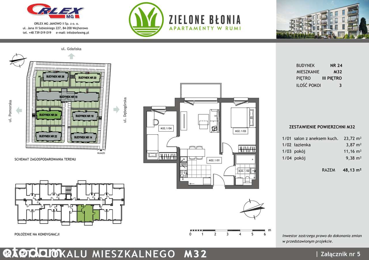 Mieszkanie Zielone Błonia Rumia Etap III