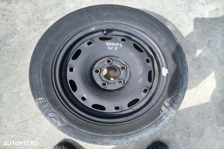 Janta tabla cu anvelopa 14 6Q0601027A 185/60 R14 ET43 6JX14H2 6Q06010 - 1