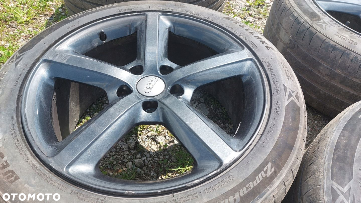 FELGI ALUMINIOWE ALUFELGI AUDI Q7 4L 4L0601025H KOMPLET 9J 5X130 20 CALI - 5