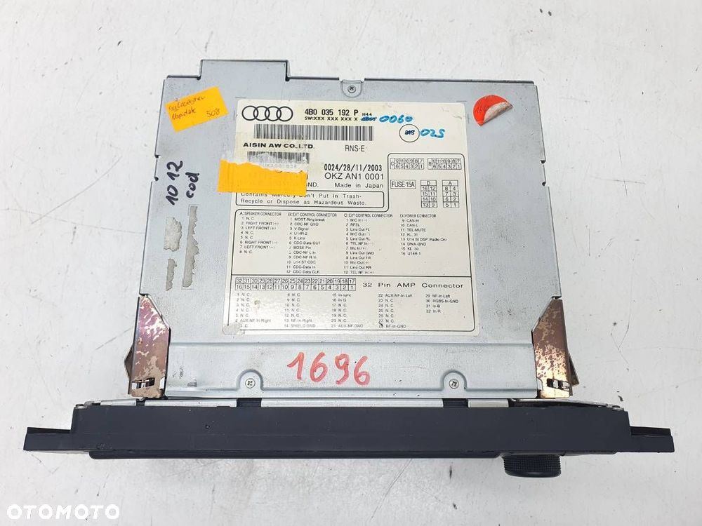 RADIO ODTWARZACZ CD NAVI AUDI A6 C5 4B0035192P - 6