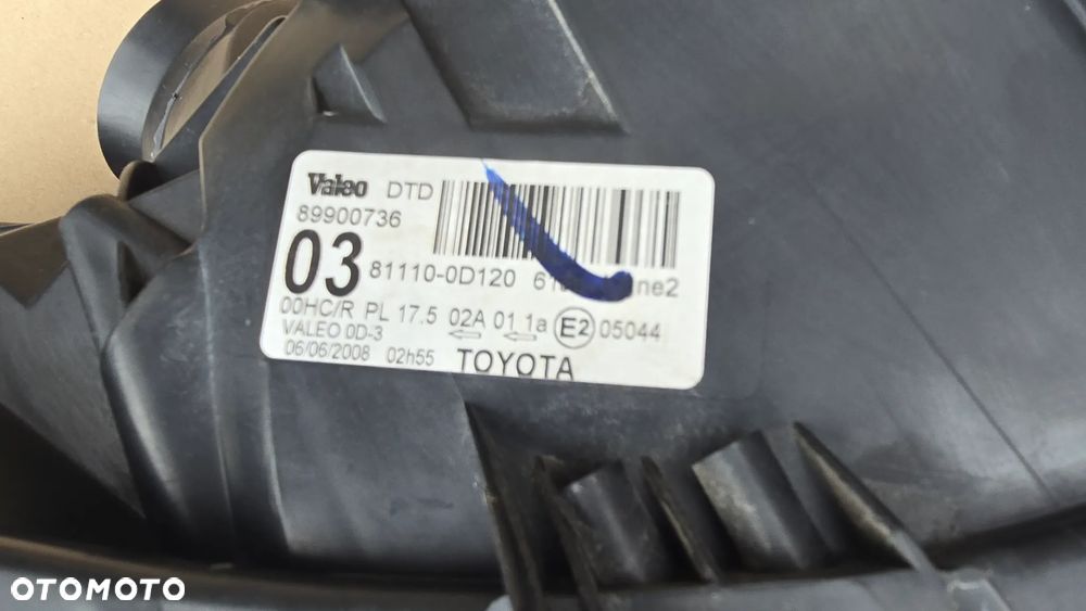Toyota Yaris II 06-08 Lampa Przednia L+R Komplet Oryginał Europa - 8