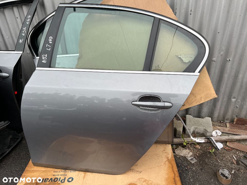 Drzwi tylne lewe kompletne ładne Bmw e60 Spacegrau a52 - 1