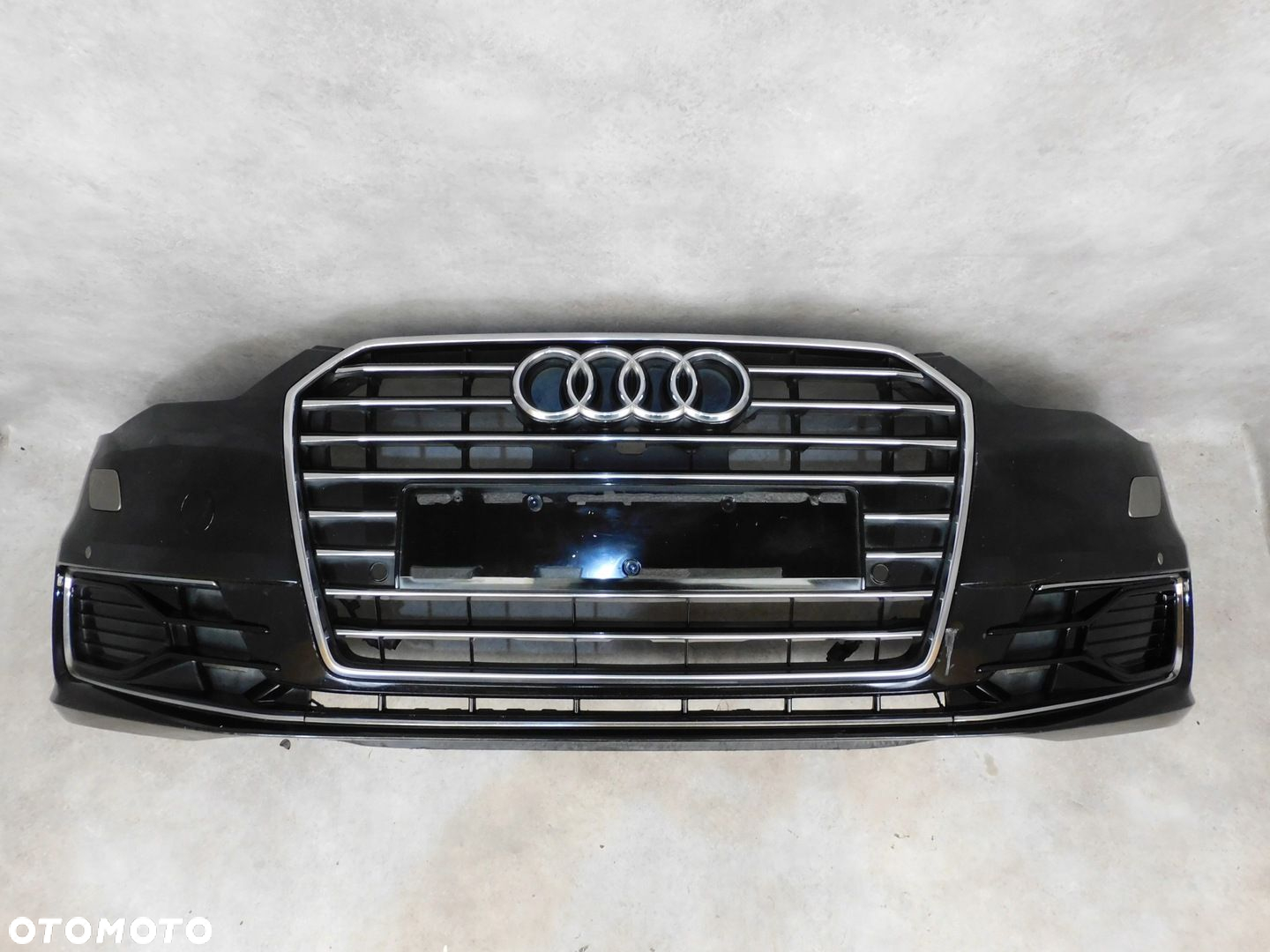 AUDI A6 C7 4G LIFT ZDERZAK PRZÓD PRZEDNI KOMPLETNY ZWYKŁAY CZARNY 6XPDC - 7