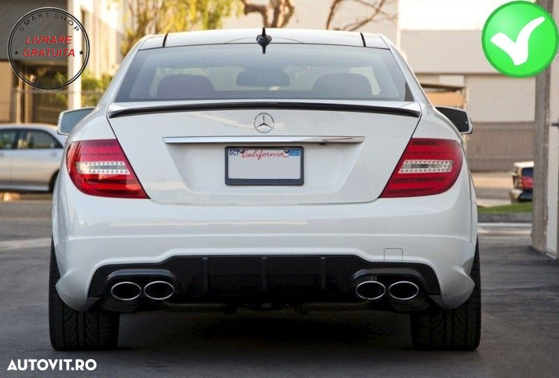 Difuzor Bara Spate Mercedes C-Class W204 C204 AMG Sport Line (2012-2014) Limousine- livrare gratuita - 9