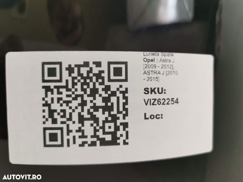 Luneta Spate Opel  Astra J 2009 2010 2011 2012, ASTRA J [2010 - 2015] - 8