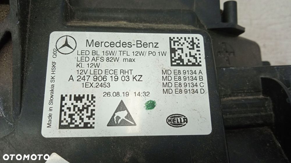 mercedes b klasa w247 lampa lewy przód multibeam eu - 6