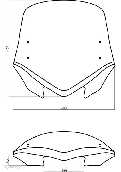viseira universal para motos naked - vidro frontal de proteçao - 2