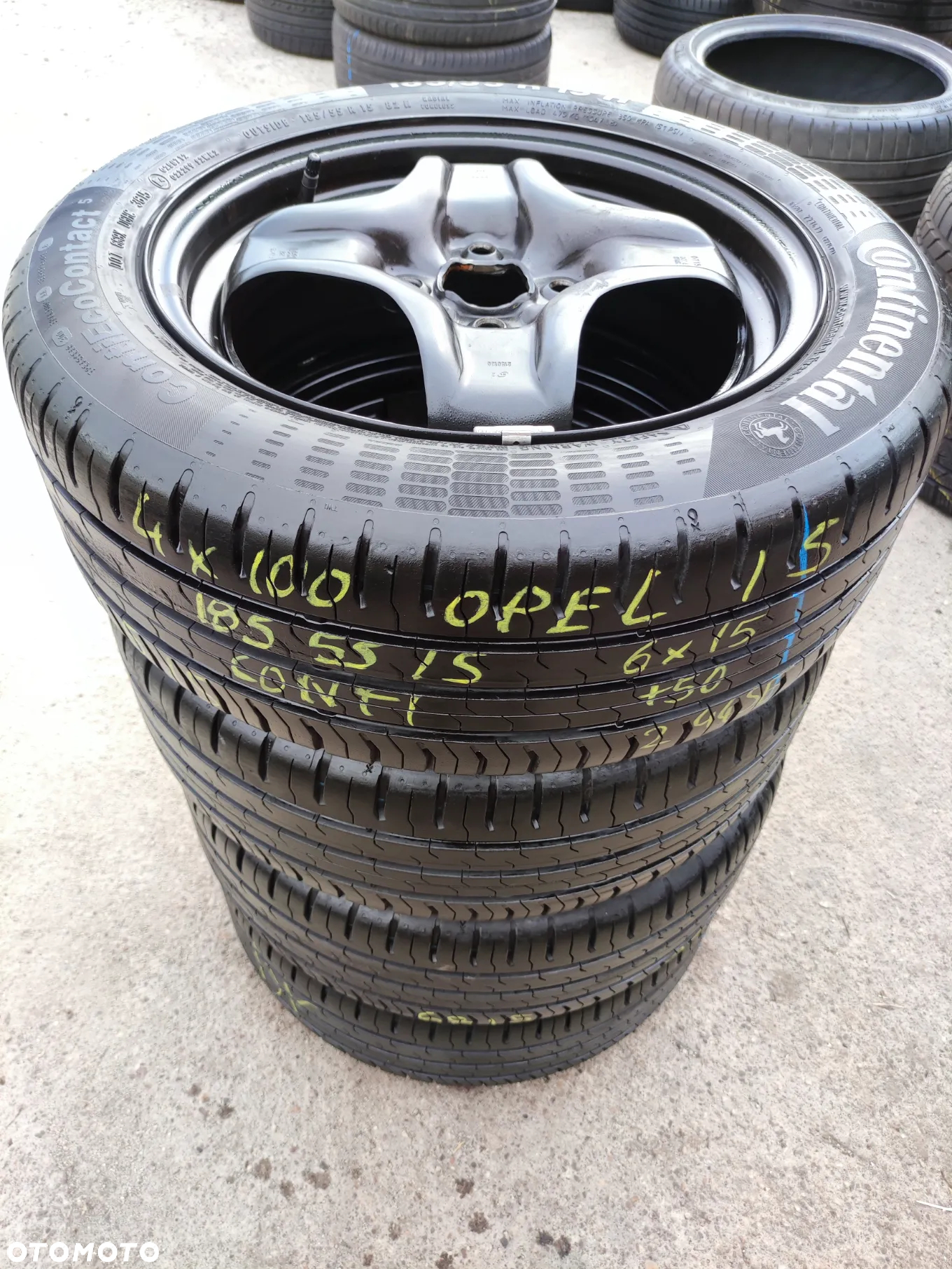 185/55R15 82H Opony Letnie Lato CONTINENTAL ContiEcoContact 5 6,5mm ALU-RAD Legnica jak 195/50 - 8